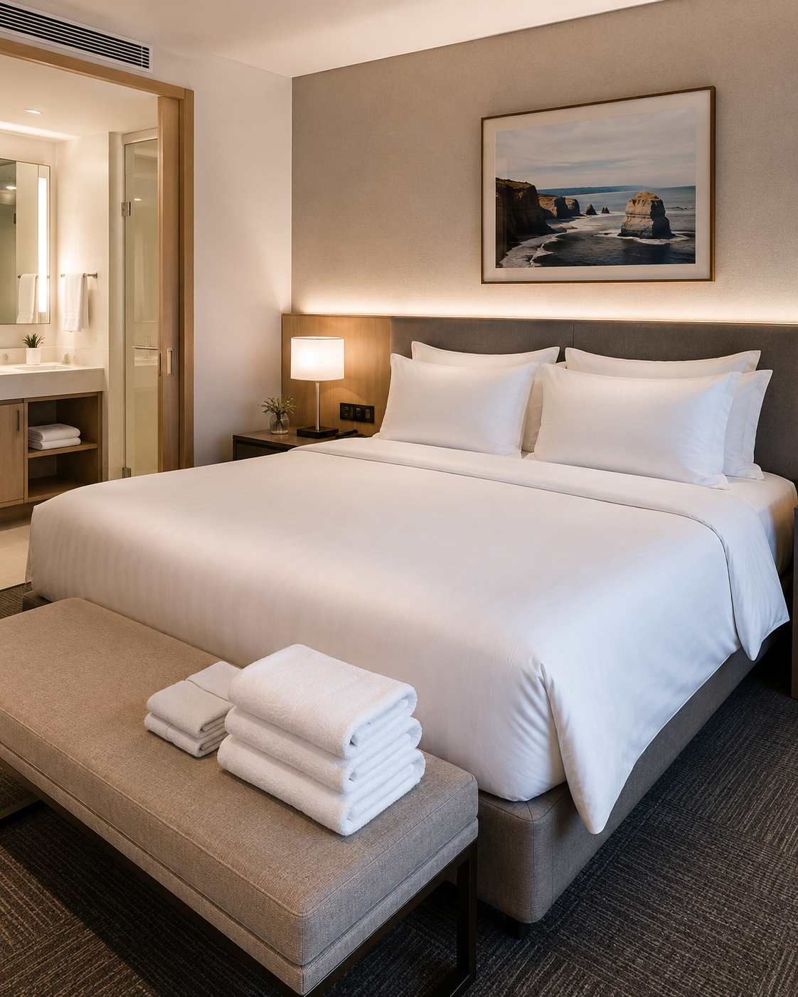 UE Hotel Linen Set C 4-Star guestroom presentation