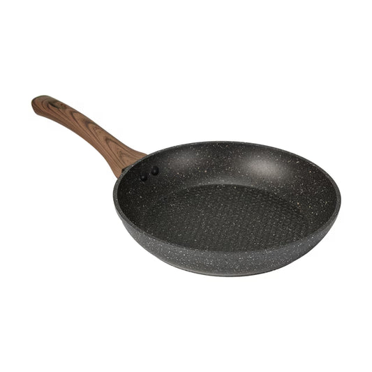 24cm/28cm/32cm Aluminium 4 Layer Non-Stick Frypan - Wood Look