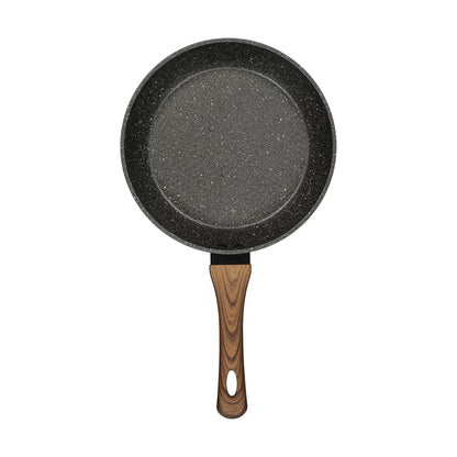 24cm/28cm/32cm Aluminium 4 Layer Non-Stick Frypan - Wood Look